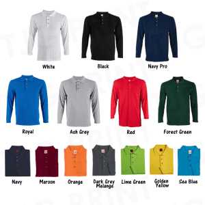 Honeycomb Cotton Polo Long Sleeve T-Shirt