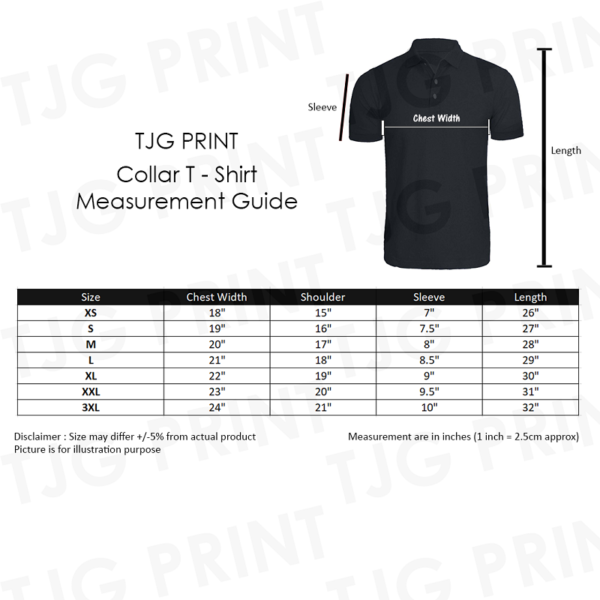 NHB Short Sleeve Size Chart