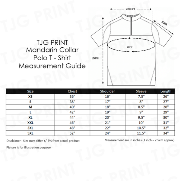 QD18 Mandarin Collar XS - 5XL