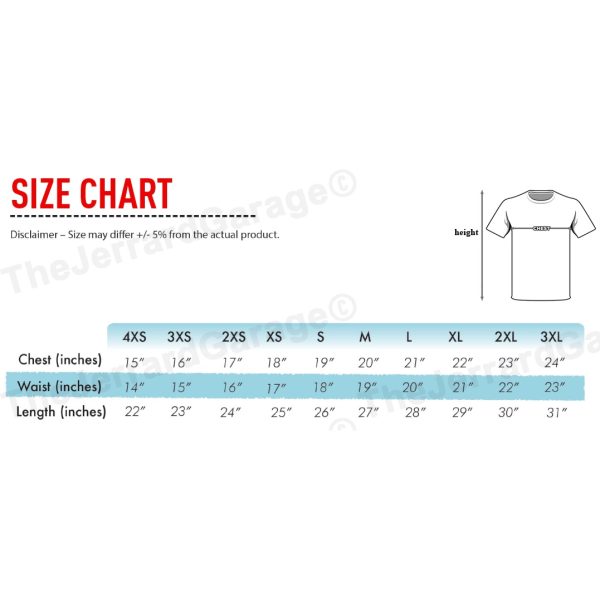 G Size Chart