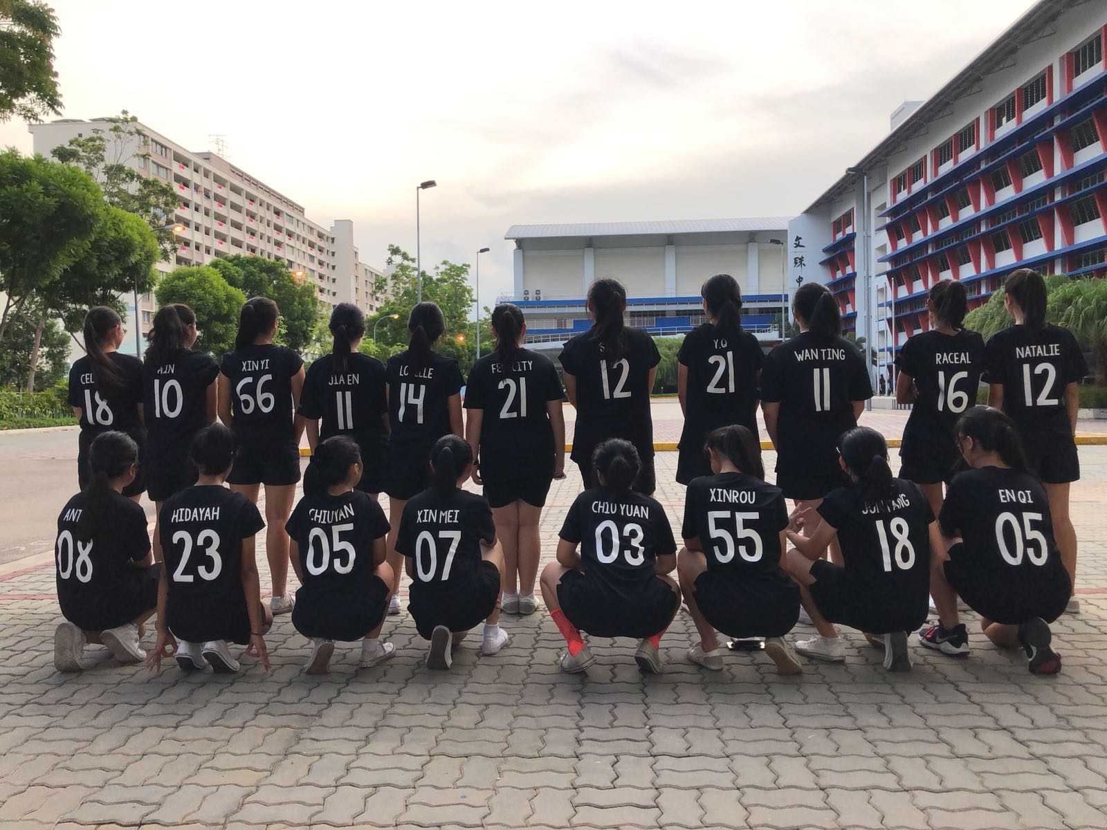 Group Photo of Class T-Shirt Jersey Names & Numbers Printing