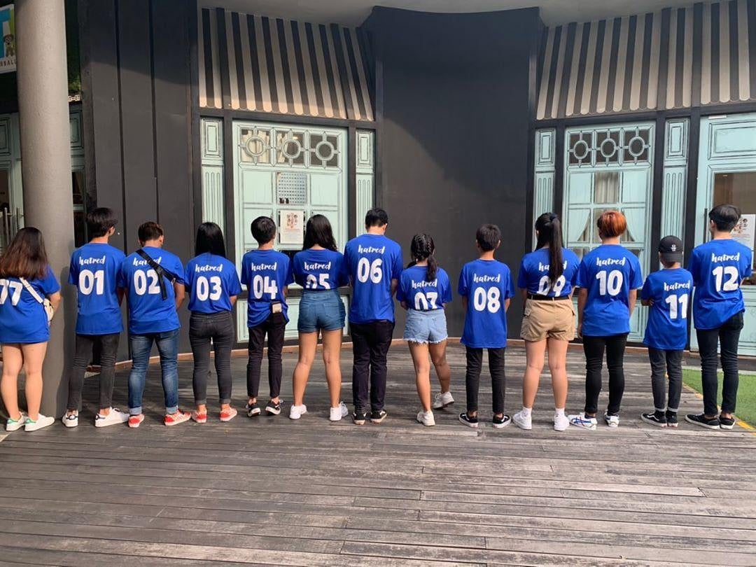 Royal Blue Class T-Shirt Jersey Name & Numbers Example
