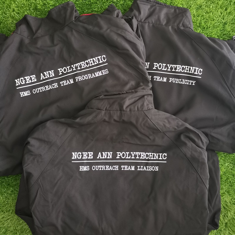 Custom Wordings Windbreaker Printing Example