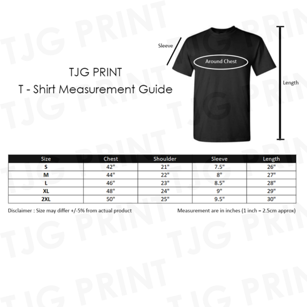 OT01 Size Chart