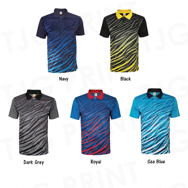 QD71 Sublimation Colour Polo Dri Fit T-Shirt