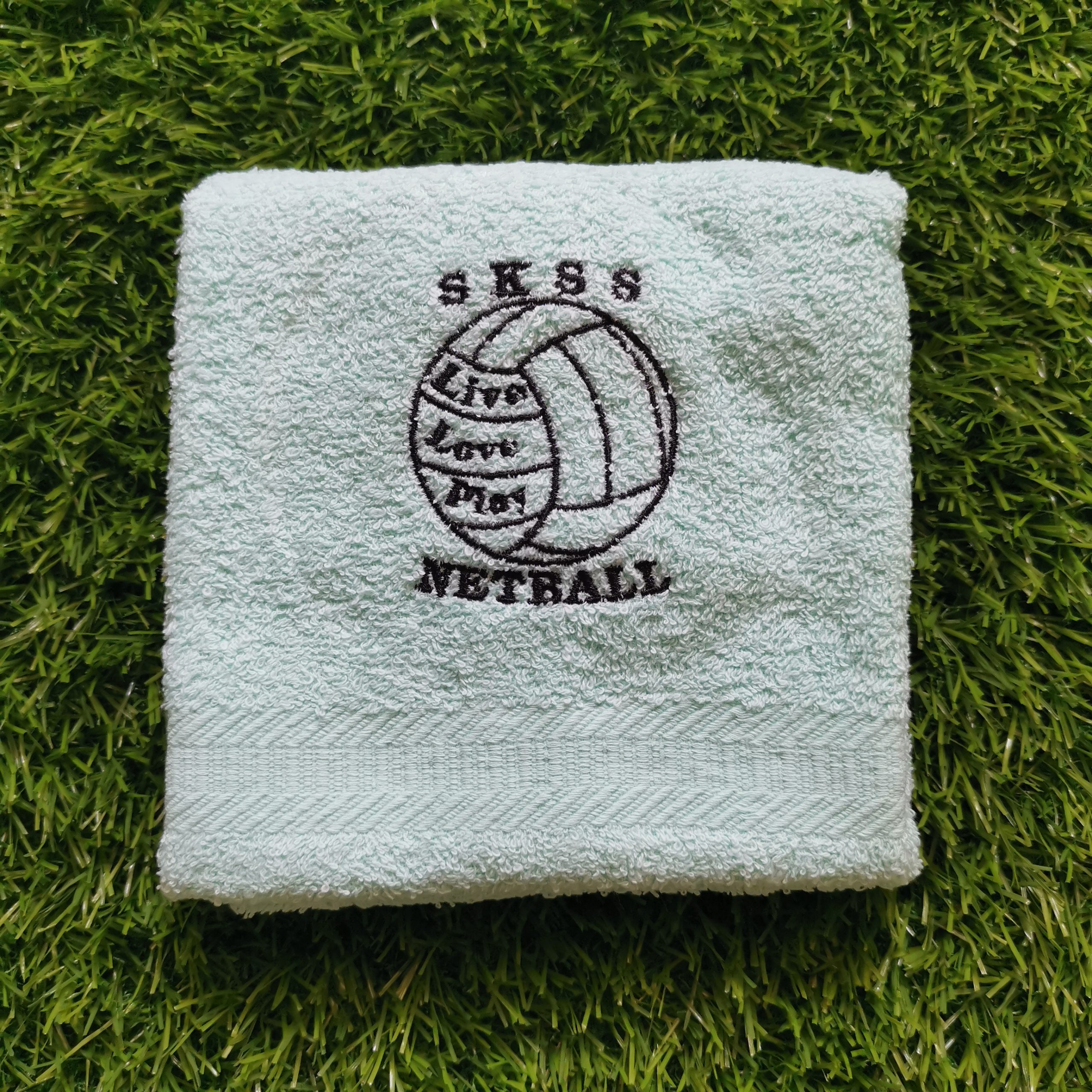 Embroidery Netball design on towels