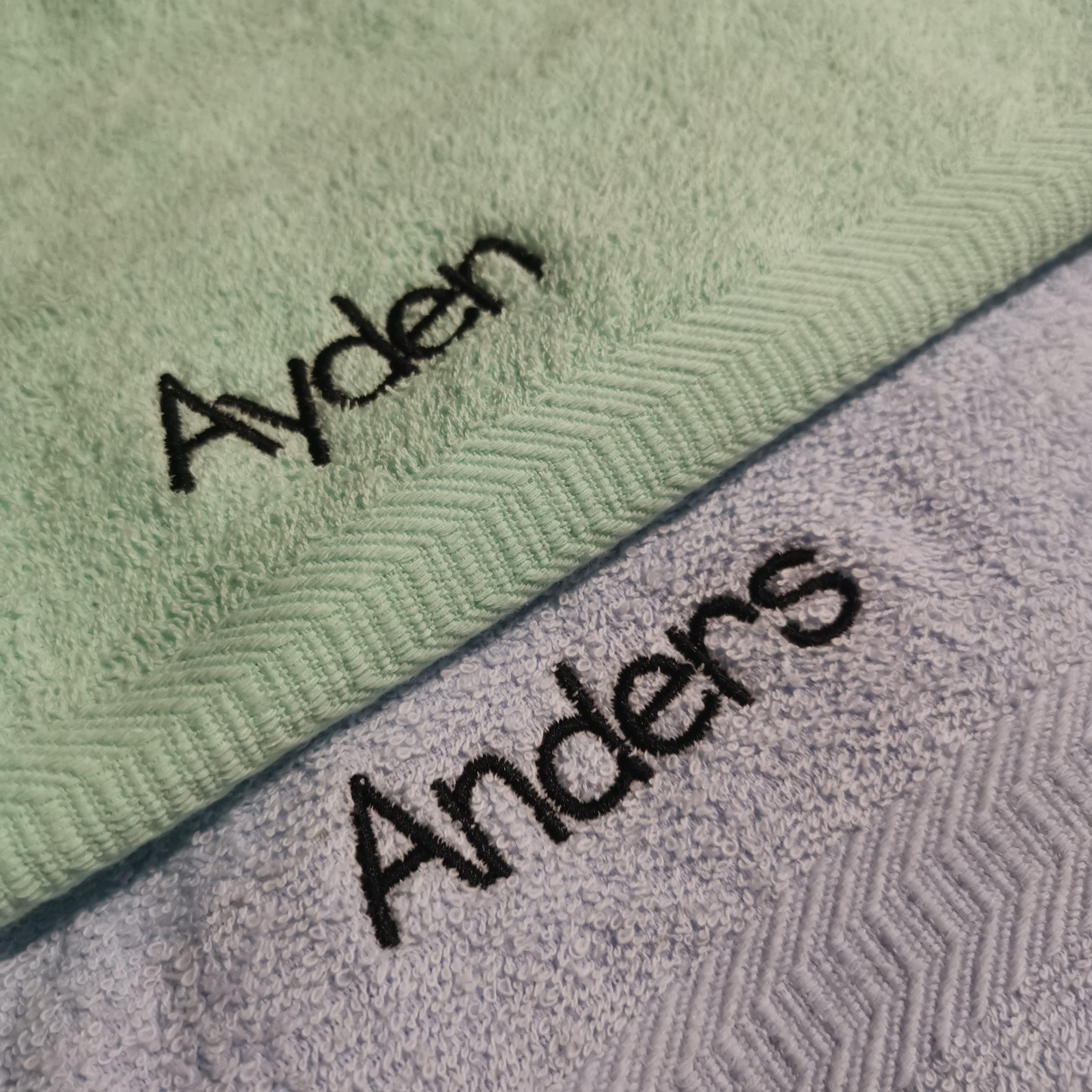 Custom Names Embroidery on Towels