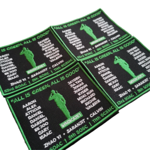 Embroidery Patch Velcro Backing Example
