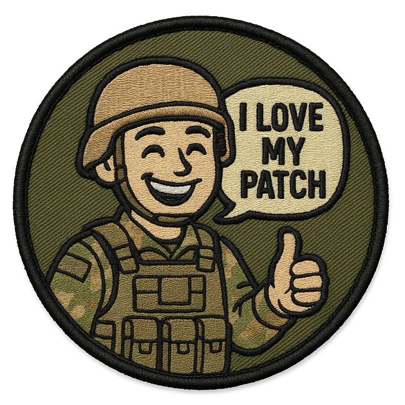 Smiling Soldier Embroidered Patch Smiling Soldier Embroidered Patch