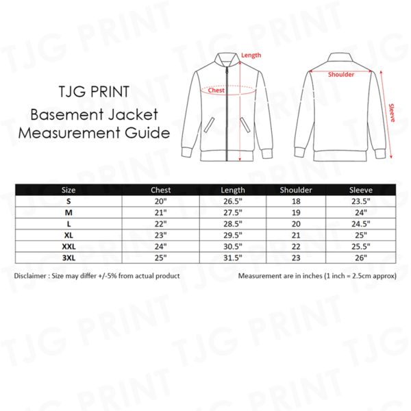 CRJ3100 Size Chart