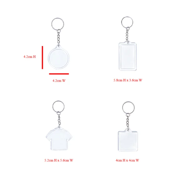 KC Acrylic Keychain Size
