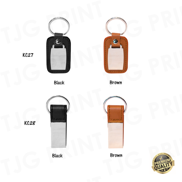 KC27 KC28 PU Keychain with Metal