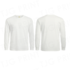 White Cotton Long Sleeve Front and Back