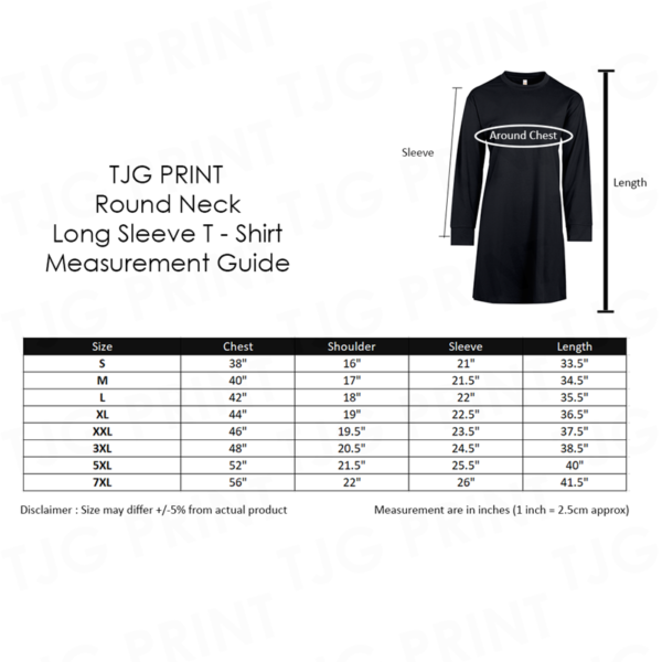 AX04 Size chart