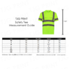 VT05 Safety Tee Size Chart