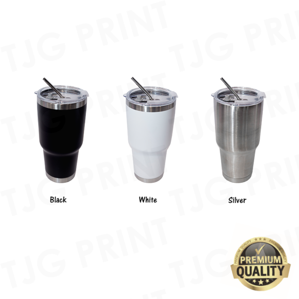 AM46 Stainless Steel Tumbler with PP Lid Straw
