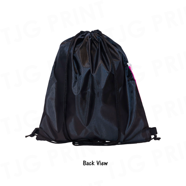SL12 Nylon Drawstring Bag Back View
